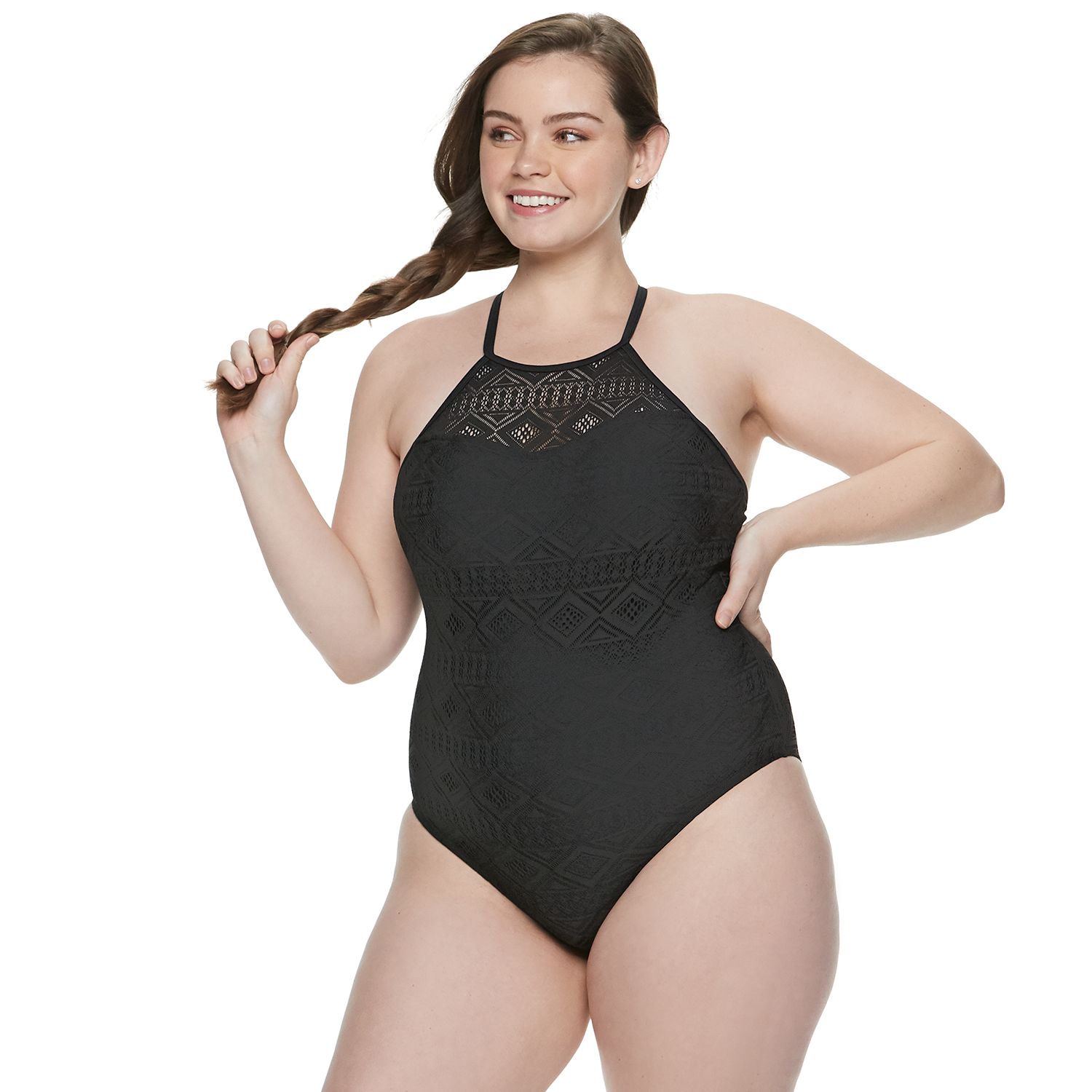 kohls plus size bathing suits