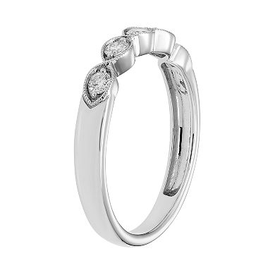 14k Gold 1/4 Carat T.W. IGL Certified Diamond 5-Stone Ring
