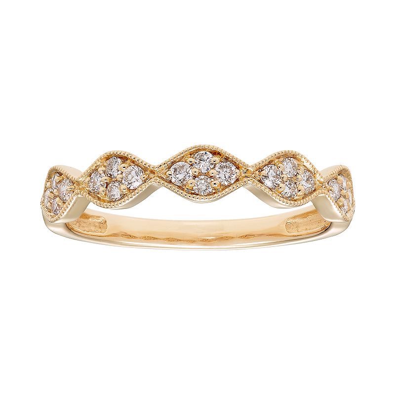 14k Gold 1/4 Carat T.W. IGL Certified Diamond Marquise Ring, Womens, Size: