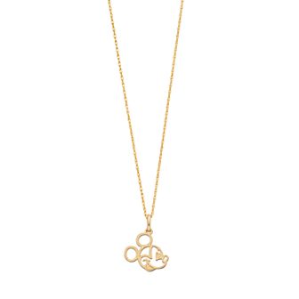 Disney's Mickey Mouse 10K Gold Outline Pendant Necklace