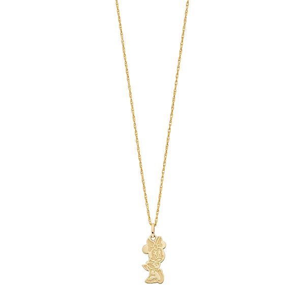 Disney's Minnie Mouse 10K Gold Pendant Necklace