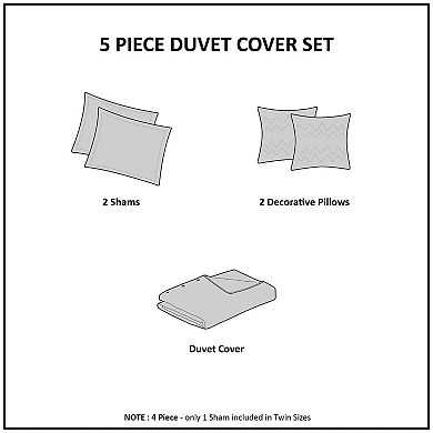 Intelligent Design Renee Floral Print Duvet Cover Set