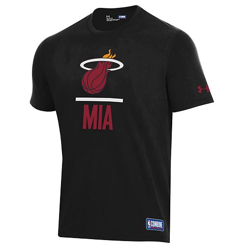 NBA Starter Miami Heat V Neck Jersey Black Red Short Sleeve Mens