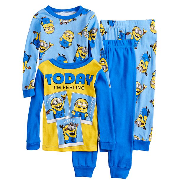 Boys 4 10 Minion 4 Piece Pajama Set