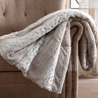 Christian Siriano New York® Faux Fur Snow Leopard Gift Boxed Throw