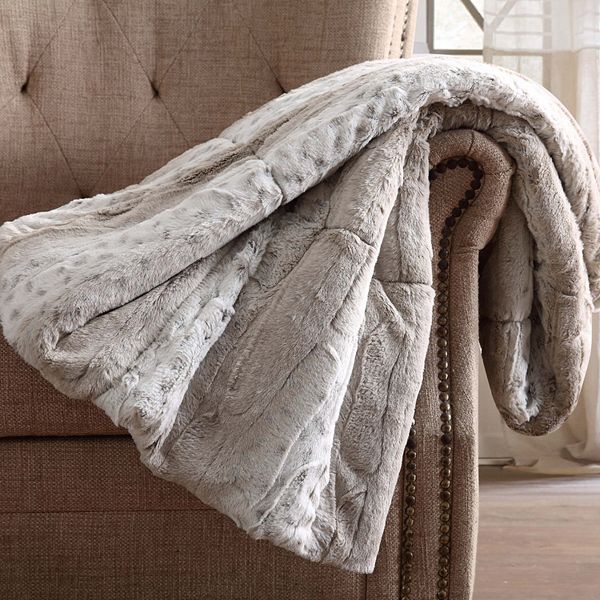 Christian Siriano New York® Faux Fur Snow Leopard Gift Boxed Throw