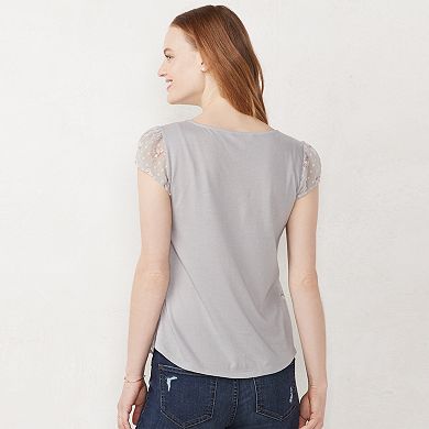 Women's LC Lauren Conrad Textured Dot Tee