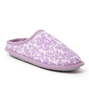 Women's Dearfoams Flocked Memory-Foam Clog Slippers