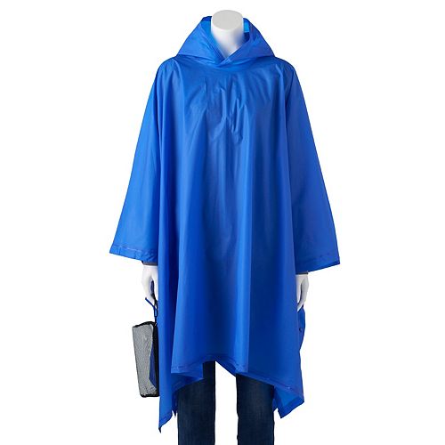 totes Unisex Hooded Packable Rain Poncho