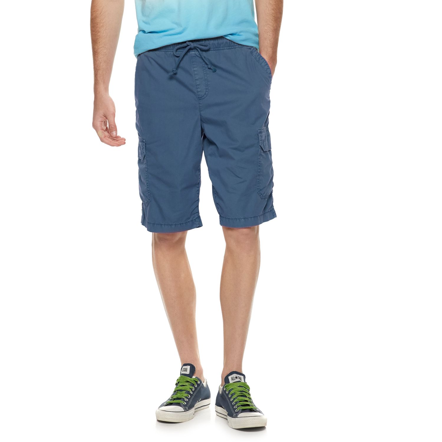 mens pull on cargo shorts