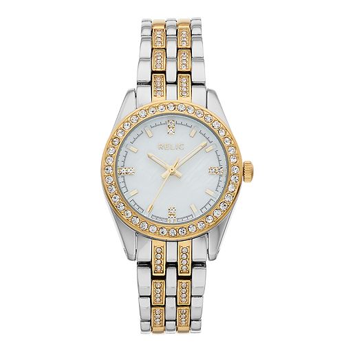 Relic by Fossil Women's Iva Crystal Accent Two Tone Watch