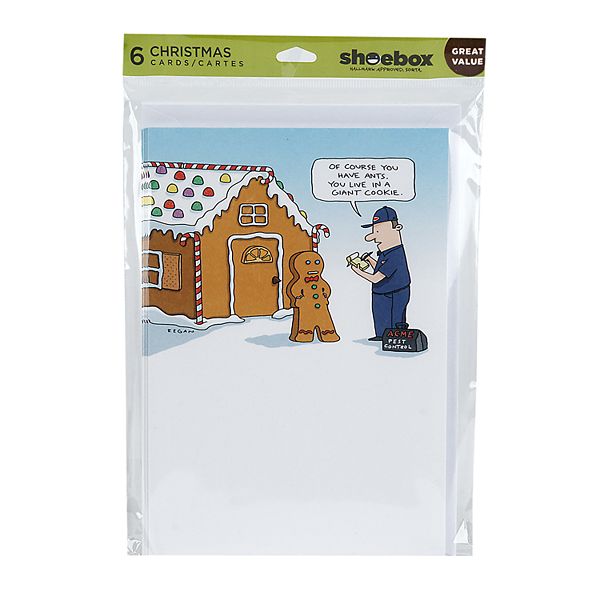 Hallmark Shoebox 6 Count Gingerbread House Boxed Christmas Cards