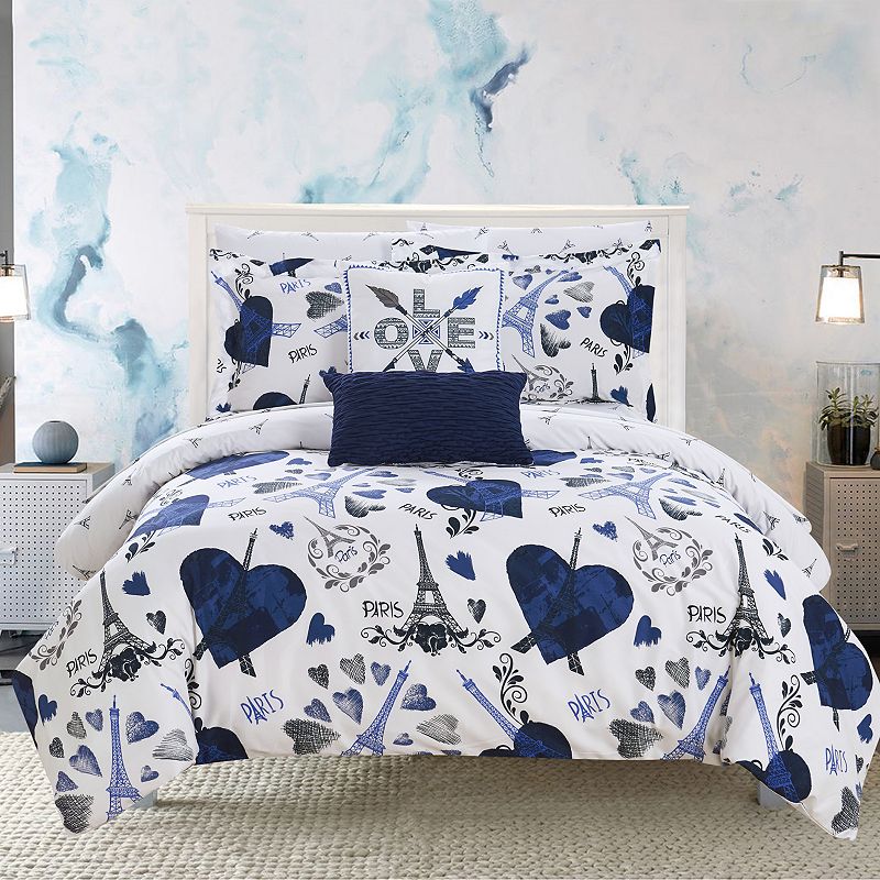 Chic Home Le Marias Comforter Set, Blue, Twin