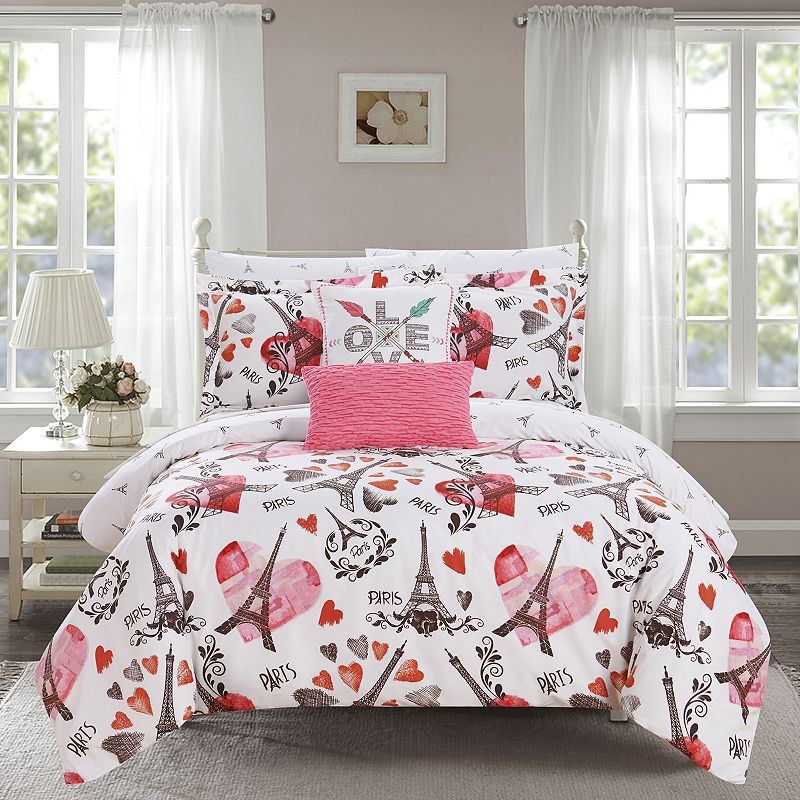 84217574 Chic Home Le Marias Comforter Set, Pink, Full sku 84217574