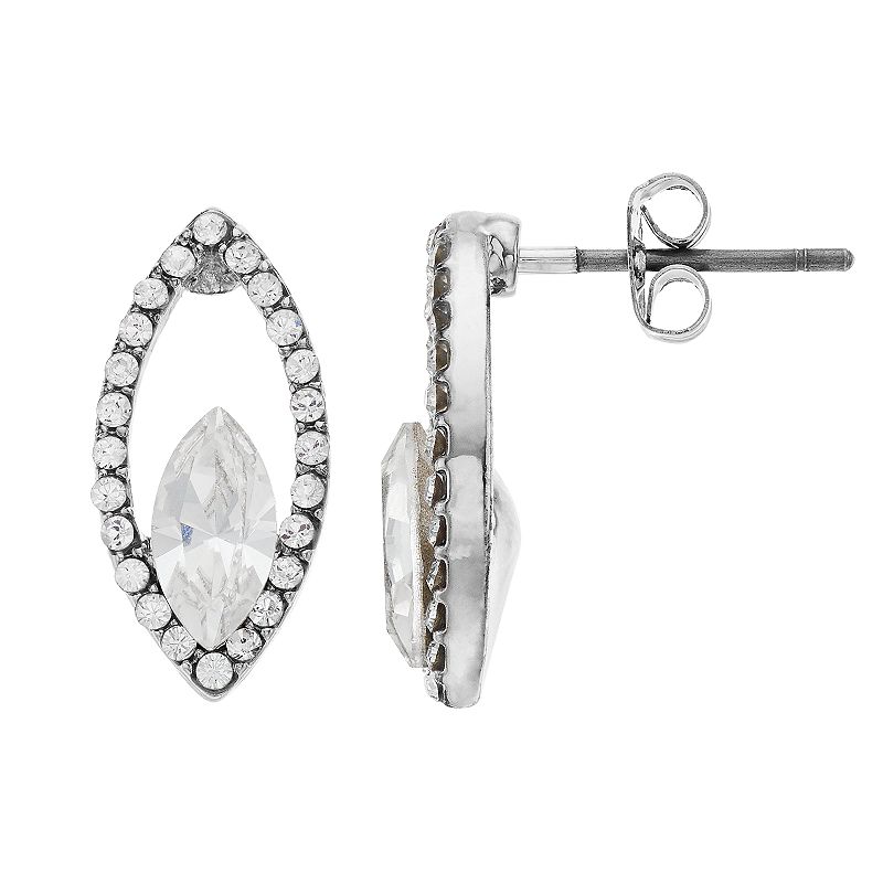 46225171 Brilliance Crystal Marquise Stud Earrings, Womens, sku 46225171