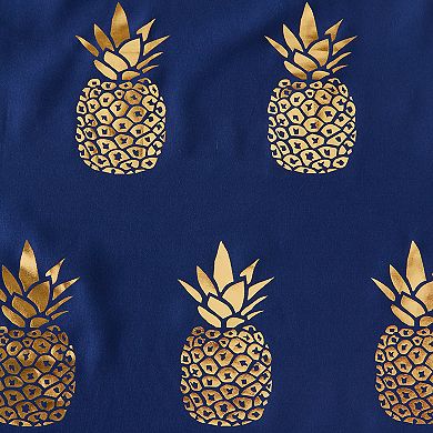 Saturday Knight, Ltd. Gilded Pineapple Fabric Shower Curtain