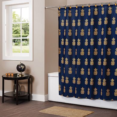 Saturday Knight, Ltd. Gilded Pineapple Fabric Shower Curtain