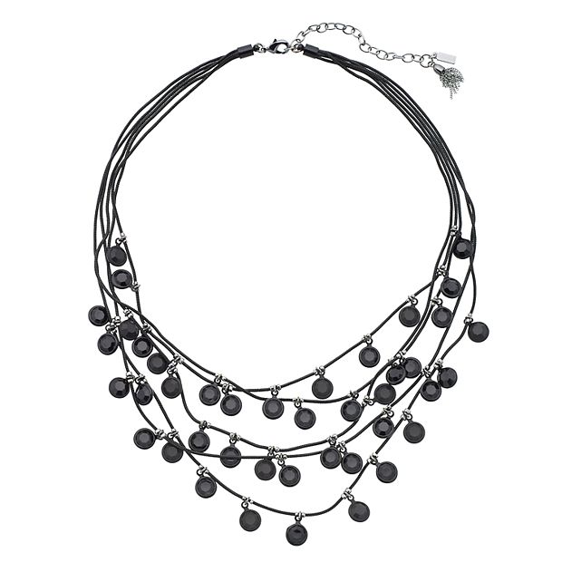 Vera Wang Kohls Multi Layered Statement Beads Chain Necklace