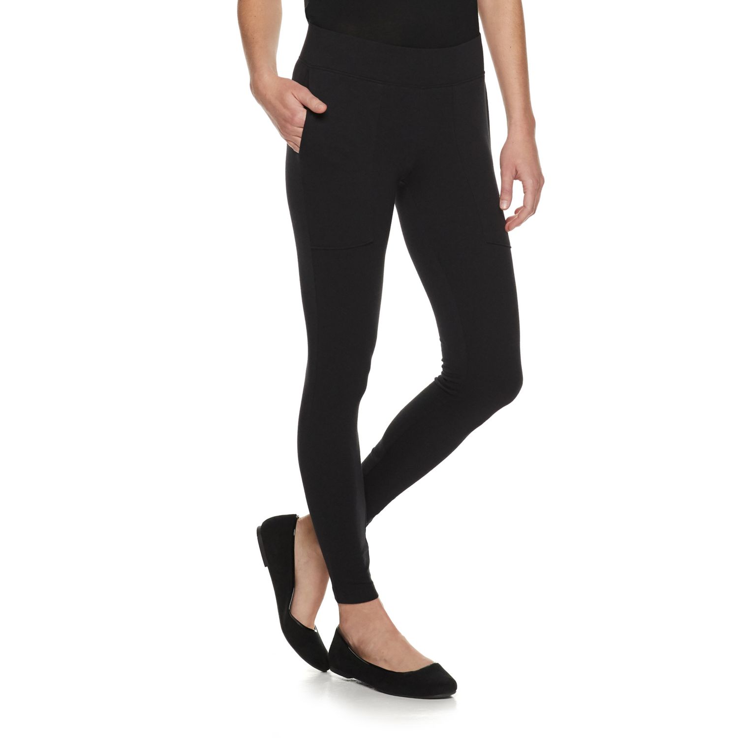 black ankle leggings
