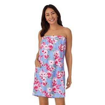Women's Stan Herman Floral Vintage Terry Shower Wrap