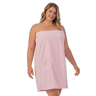Plus Size Stan Herman Textured Terry Shower Wrap