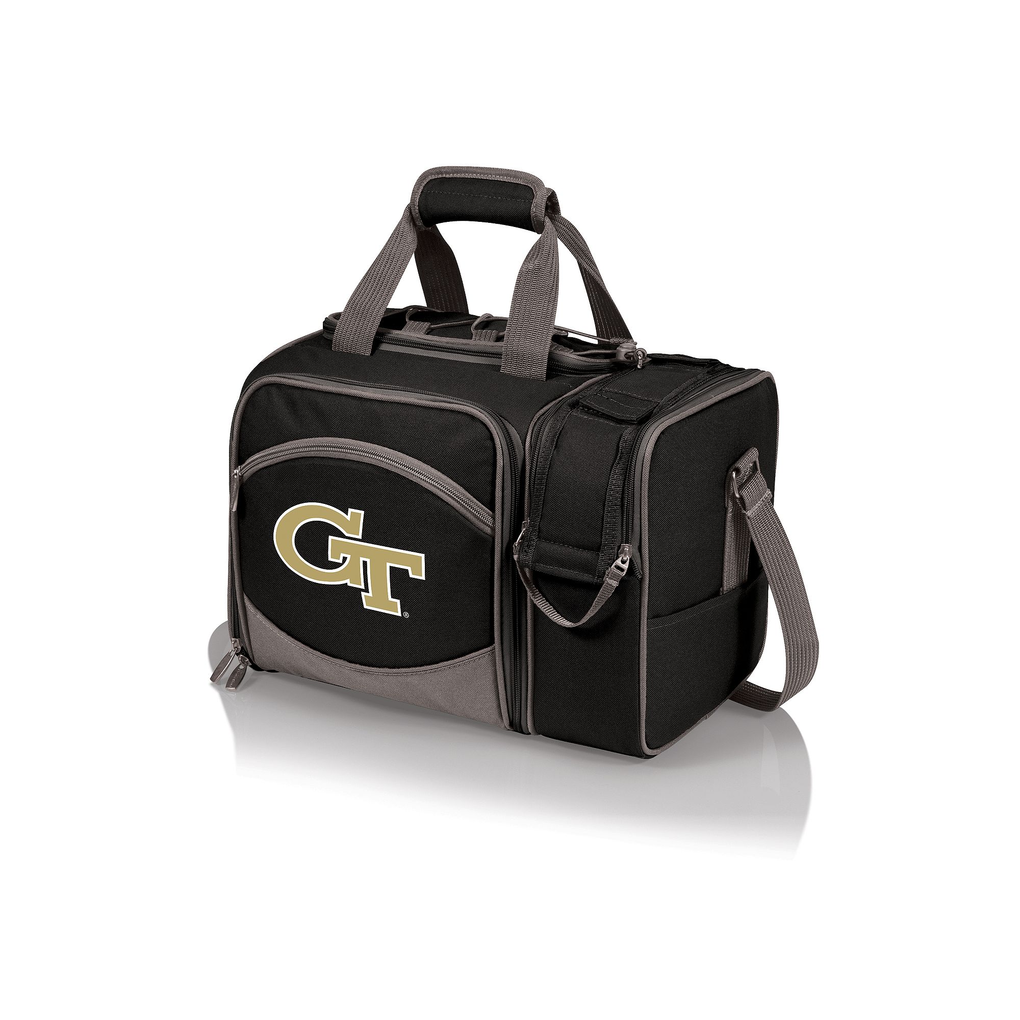 Picnic Time Georgia Tech Yellow Jackets Malibu Picnic Basket Cooler Set, Bl