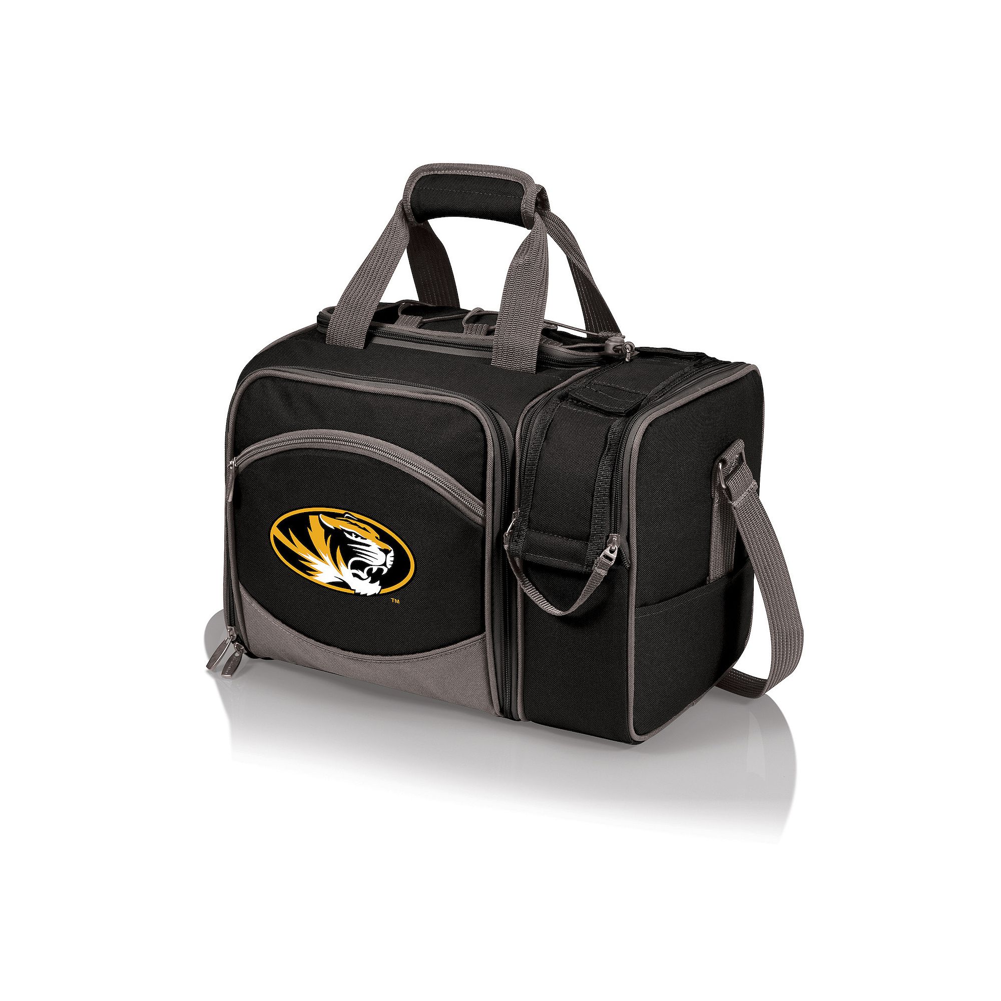 Picnic Time Missouri Tigers Malibu Picnic Basket Cooler Set, Black