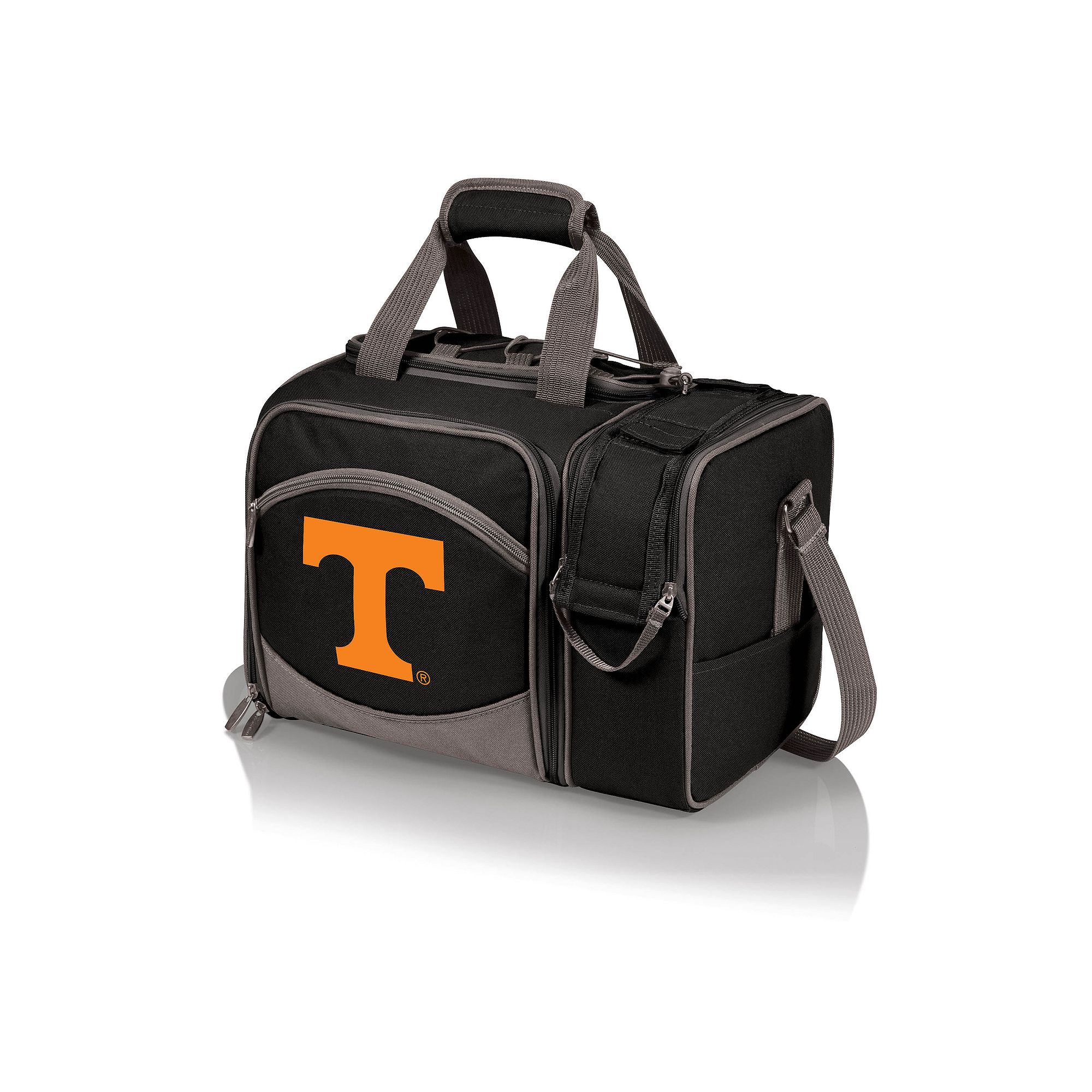 Picnic Time Tennessee Volunteers Malibu Picnic Basket Cooler Set, Black