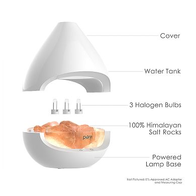 Pure Enrichment PureGlow Himalayan Salt Lamp & Essential Oils Diffuser