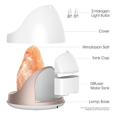 Pure Enrichment PureGlow 2-in-1 Himalayan Salt Lamp & Essential Oils Diffuser