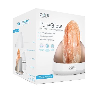 Pure Enrichment PureGlow 2-in-1 Himalayan Salt Lamp & Essential Oils Diffuser