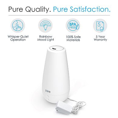 Pure Enrichment PureSpa XL 3-in-1 Humidifier, Mood Light & Essential Oils Diffuser