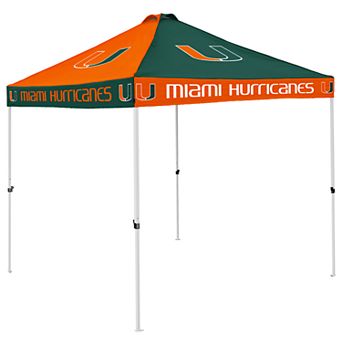 Miami Hurricanes Checkered Canopy