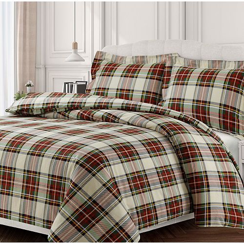 Heavyweight Printed Cotton Flannel Duvet Cover Set