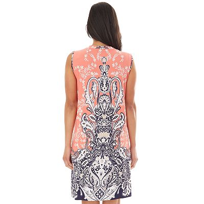 Women s Apt. 9 Printed Sleeveless Swing Dress