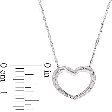 Stella Grace 10k Gold 1/10 Carat T.W. Diamond Heart Necklace