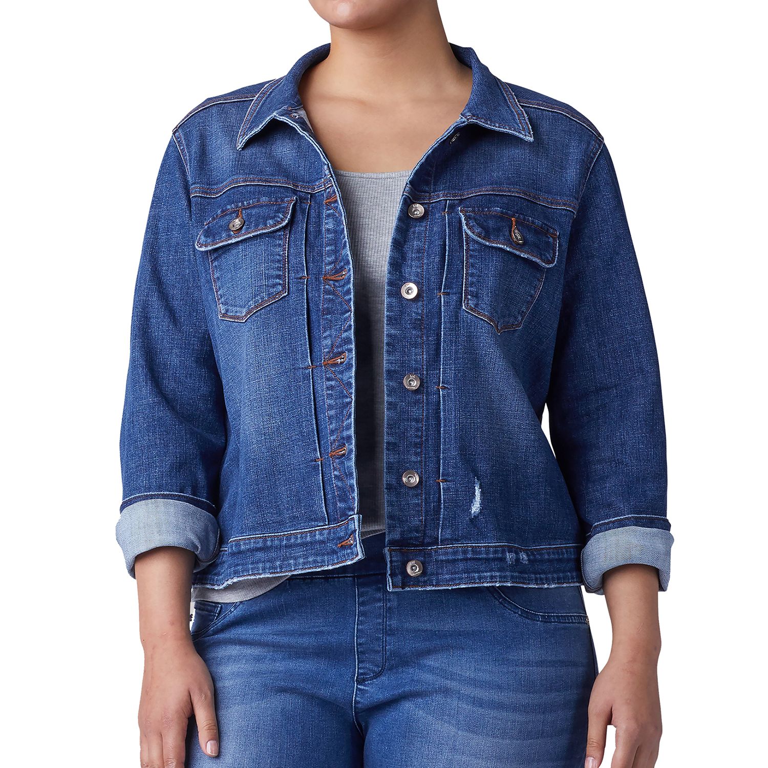 kohls plus size jean jackets