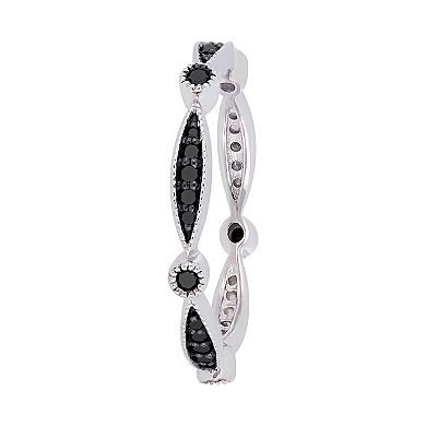 Stella Grace 10k Gold 1/4 Carat T.W. Black Diamond Band