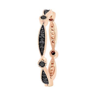 Stella Grace 10k Gold 1/4 Carat T.W. Black Diamond Band