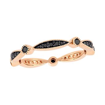 Stella Grace 10k Gold 1/4 Carat T.W. Black Diamond Band