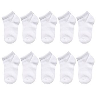 SO® Girls 10-pack Solid Anklet Socks