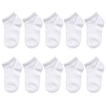 SO® Girls 10-pack Solid Anklet Socks