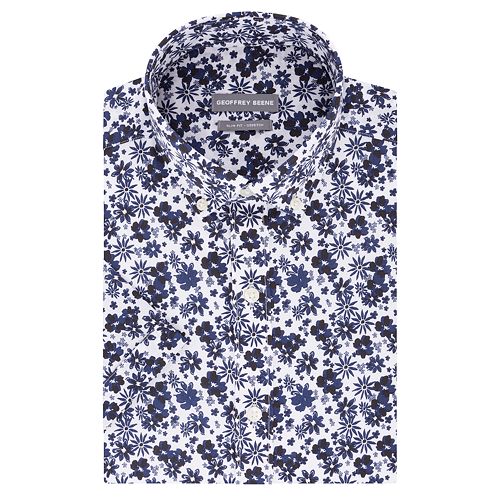 Men's Geoffrey Beene Slim-Fit Wrinkle-Free Short-Sleeved Dress Shirt