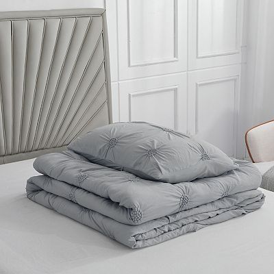Swift Home Floral Pintuck Comforter Set
