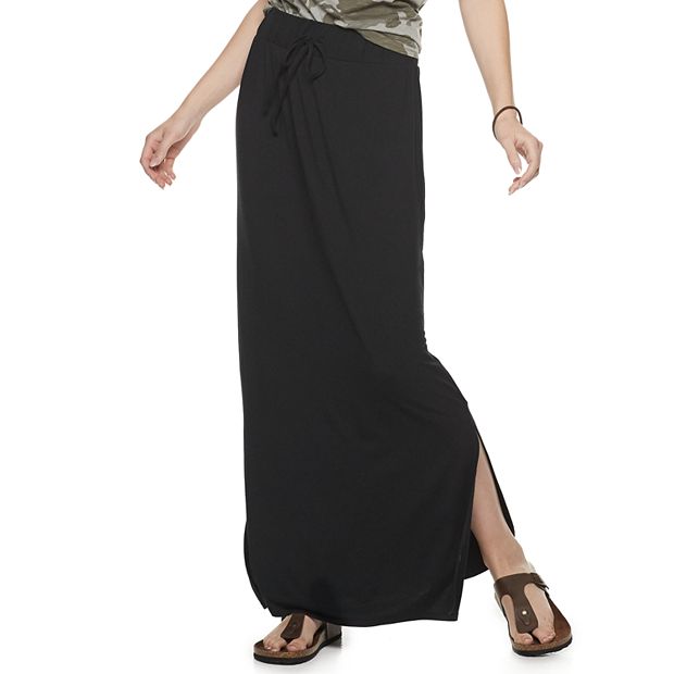 Black maxi skirt kohls sale