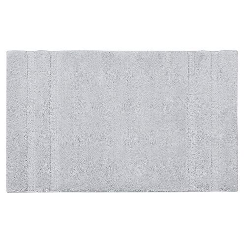 Madison Park Signature Stria Border Stripe Marshmallow Bath Rug