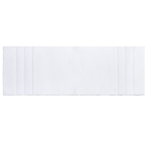 Madison Park Signature Stria Border Stripe Marshmallow Bath Rug