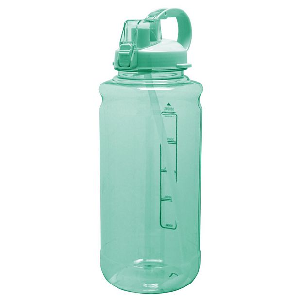 Wellness Outdoor Water Bottle with Carry Handle & Pop Up Straw