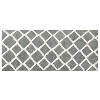 Madison Park Renu Reversible Tufted Boarder Geometric Bathroom Rug - 24'' x 60''
