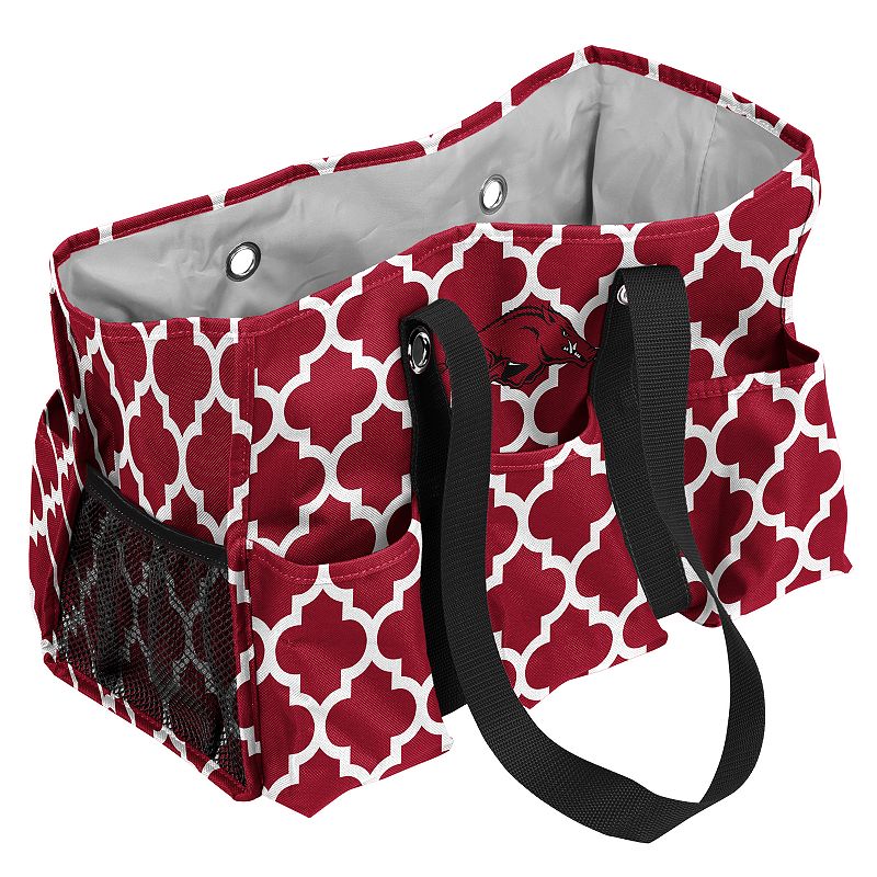 Arkansas Razorbacks Quatrefoil Junior Caddy, Red